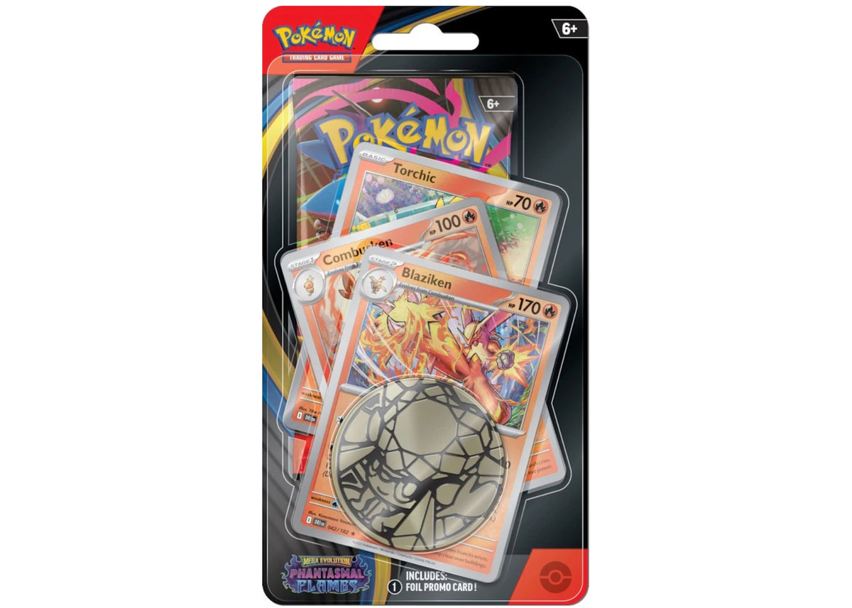 2025 Pokémon Mega Evolution Phantasmal Flames Blaziken Blister Pack
