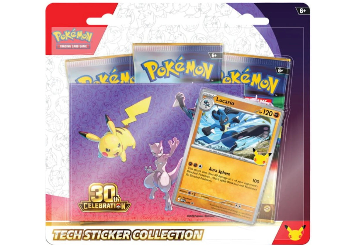2026 Pokémon Mega Evolution 30th Celebration Tech Sticker Collection : Lucario Promo