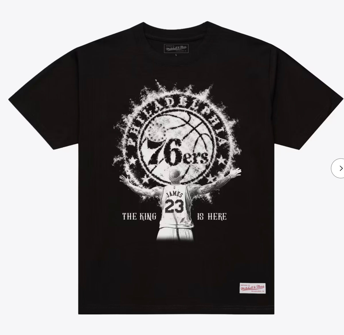 M&N LeBron James Philadelphia 76ers Black Witness T-Shirt