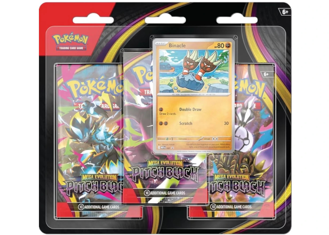 2026 Pokémon Mega Evolution Pitch Black 3 Pack Blister