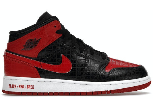 Jordan 1 Mid Bred Text (GS)