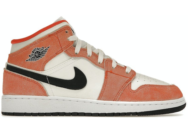 Jordan 1 Mid SE Orange Suede (GS)