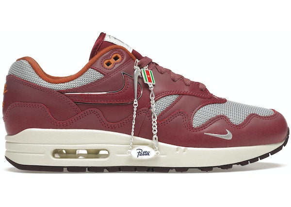 Nike Air Max 1 Patta Waves Rush Maroon (with Bracelet)