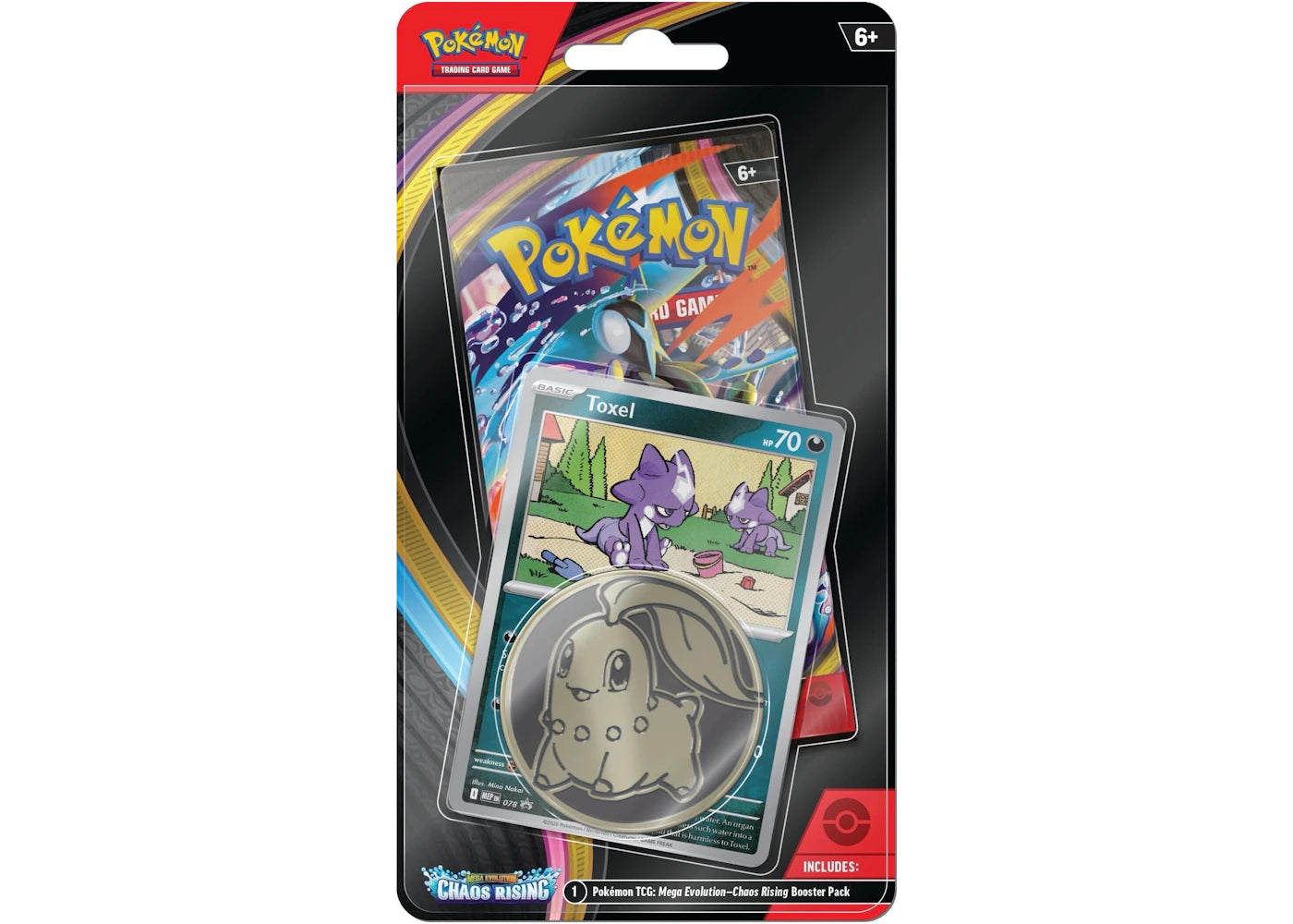 2026 Pokémon Mega Evolution Chaos Rising Toxel 3 Pack Blister