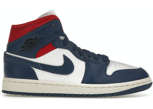 Jordan 1 Mid French Blue Gym Red (W)