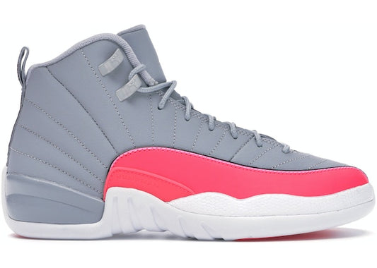 Jordan 12 Retro Wolf Grey Racer Pink (GS)