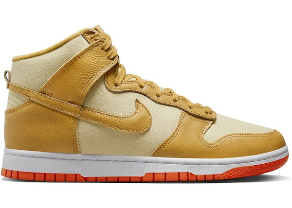 Nike Dunk High Wheat Gold Safety Orange