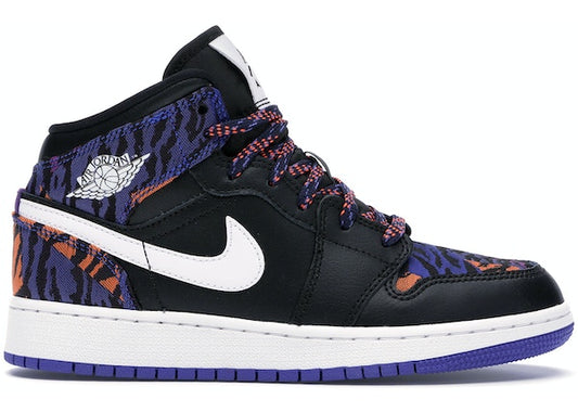 Jordan 1 Mid Multi-Color Tiger Stripe (GS)