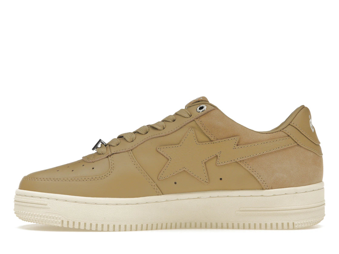A Bathing Ape Bape Sta Low Suede Heel Beige